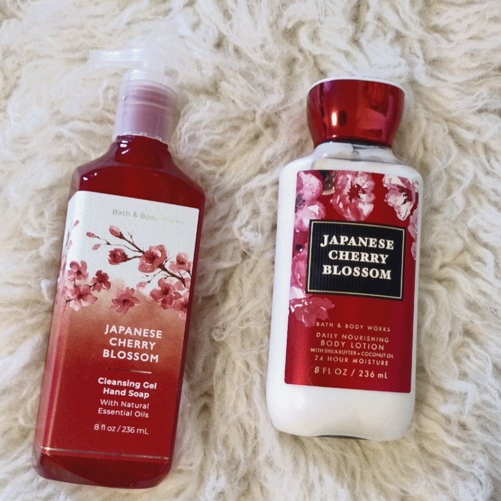 Bath & body works Japanese cherry blossom body lotion & cleansing gel hand soap
